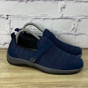 Orthofeet Quincy Stretch 823 Women's Size 8 Blue Slip On Comfort Shoes